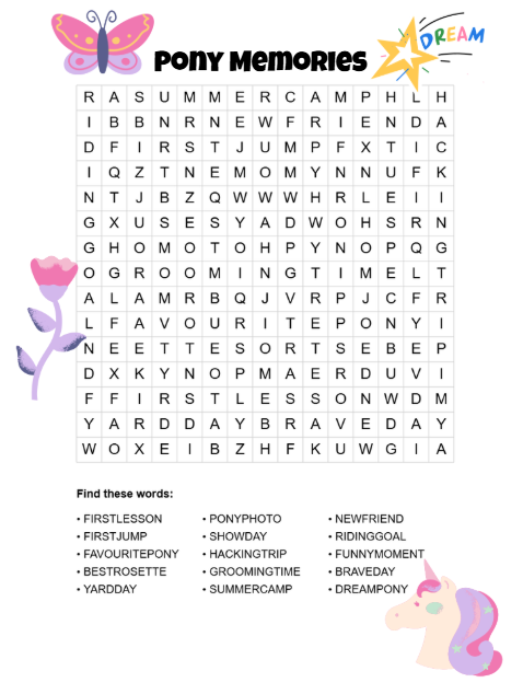 Pony Dreams Wordsearch Adventure, A Fun-Filled Puzzle Book for Young Pony Lovers
