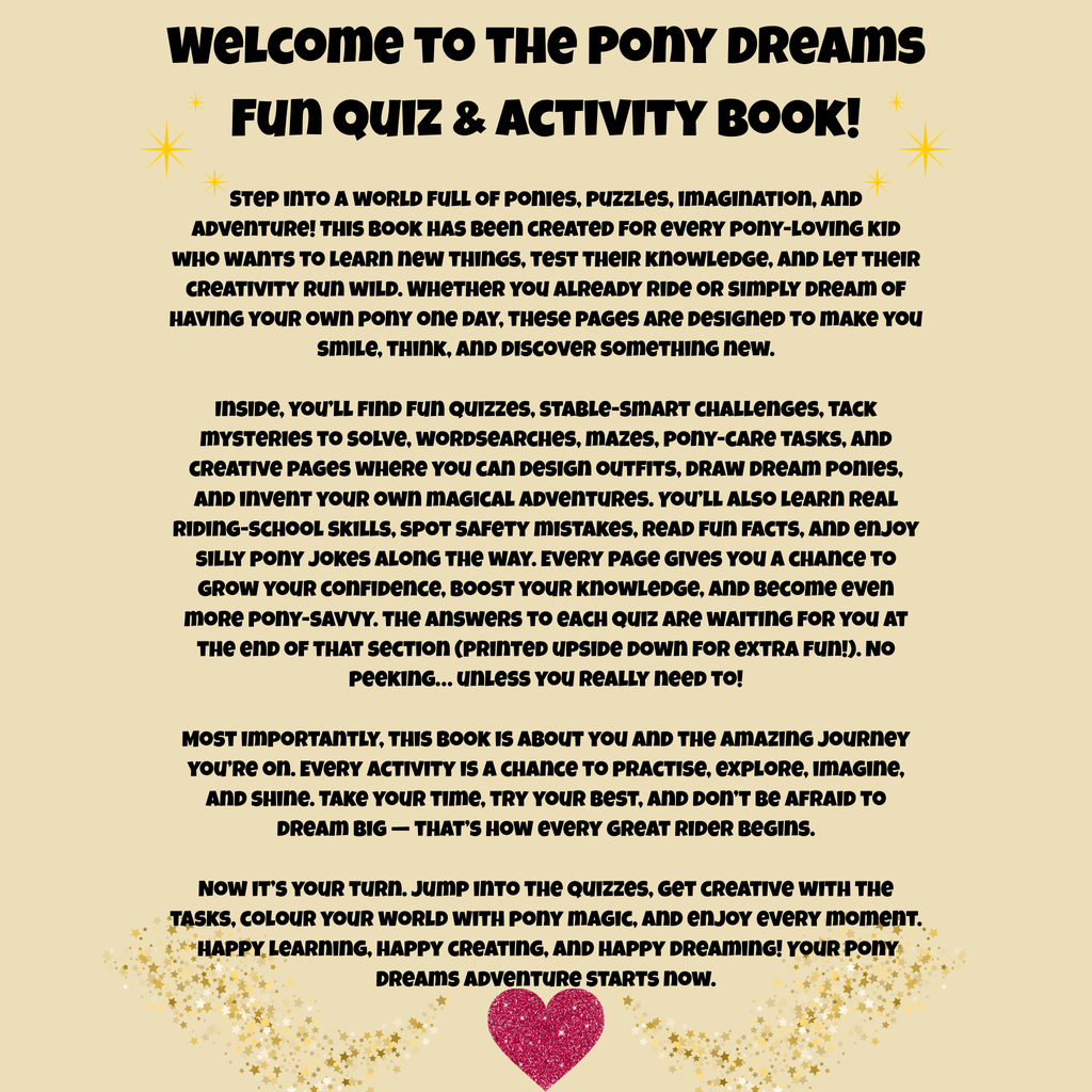 Pony Dreams Fun Quiz & Activity Book