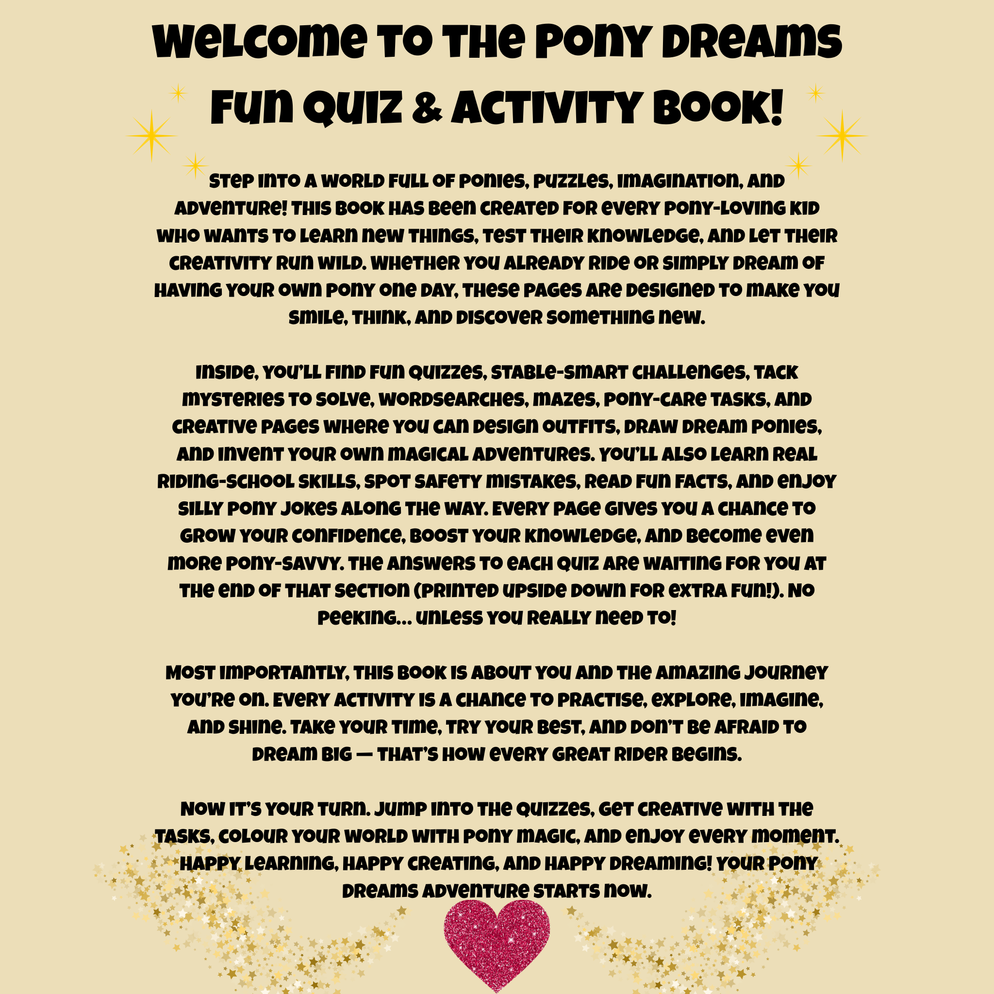 Pony Dreams Fun Quiz & Activity Book