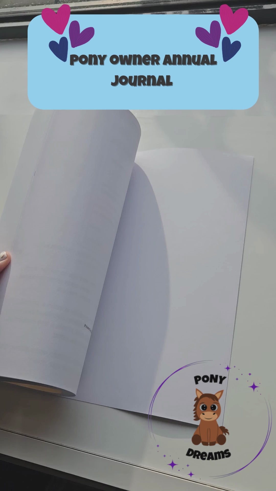 Pony Owner Annual Journal (undated so start any time of the year)
