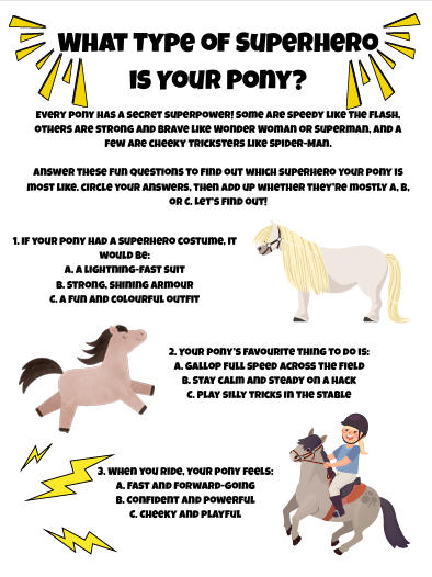 Pony Owner Annual Journal (undated so start any time of the year)
